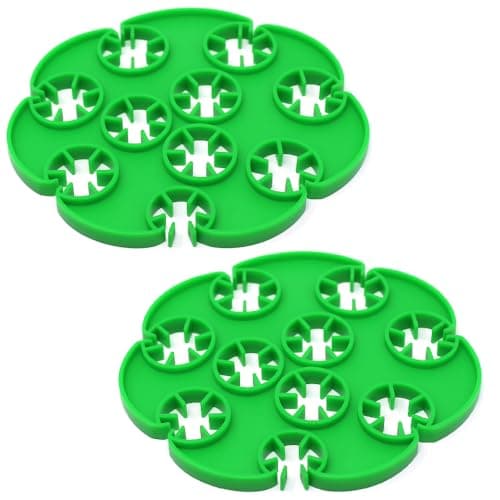 Image of Wigwam Cane Grips for Climbing Plants – 10-Hole Bamboo Stick Holders for Sweet Peas, Beans, Tomato, Cucumber – Reusable Plastic Garden Plant Support Rings for Trellis and Teepee Frames (Pack of 2)