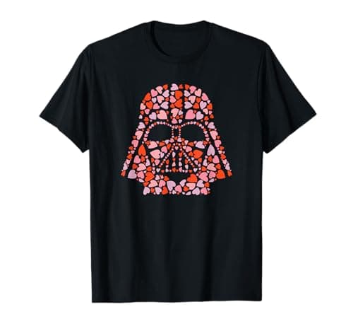 Image of Star Wars Valentine’s Day Darth Vader Helmet Love Hearts T-Shirt