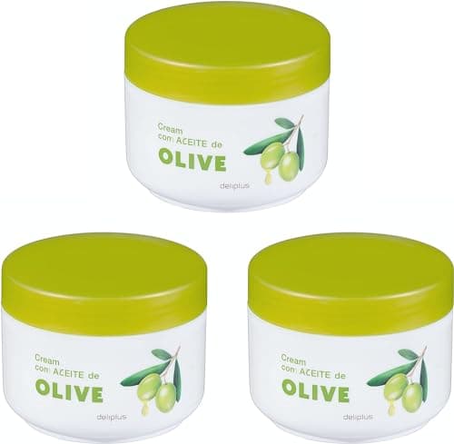 Image of Pack 3 Crema corporal con aceite de oliva Deliplus | Para todo tipo de pieles | Pack 3 Tarros x 250 ml