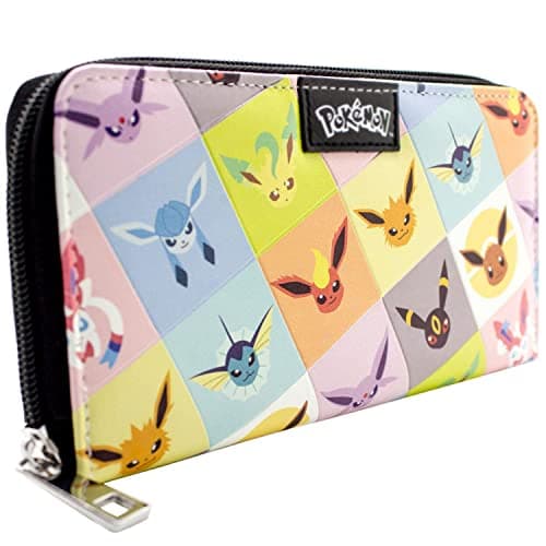 Image of Eevee Eeveelution Umbreon Jolteon Mulitcolour Coin and Card Clutch Purse, Multicolor, One Size