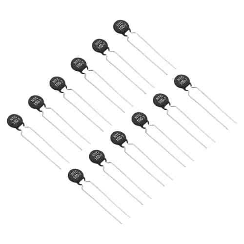 Image of PATIKIL NTC Thermistors Resistors, 12Pcs 10 Ohm NTC10D-7 High Sensitivity Inrush Current Limiter Negative Temperature Coefficient Thermistor Temperature Sensor for Measuring Temperature