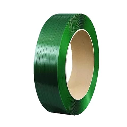 Image of Industrial Polyester Strapping Reel, 12mm x 1200m, Green, Heavy-Duty Packaging Strap