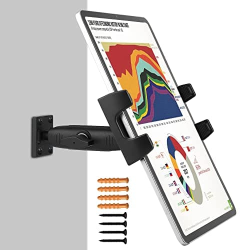 Image of Peastrex Tablet Wall Mount Ipad Holder with Long Arm 360° Adjustable Compatible with 4~15inch Tablet and Cellphone iPad Pro 12.9, Galaxy Tab, Surface Switch,iPhone,Homes,Classrooms,Medical Places