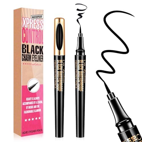 Image of Magic Liquid Eyeliner, Black Waterproof Eye Liners, Long-Lasting, Sweatproof and Smudgeproof, Super Slim Eyeliner Pen Gel, Professional Eye Makeup Tools