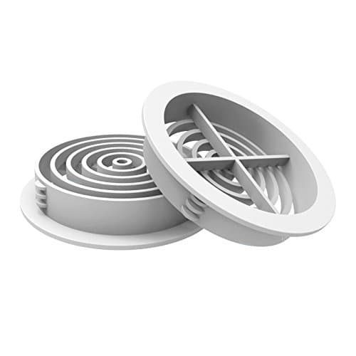 Image of 25 x 70mm White Plastic Round Soffit Air Vents / Upvc Push in Roof Disc / Fascia