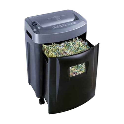 Image of Swordfish 1000XC 10 Sheet Cross-Cut Paper/Document Shredder with 20 Litre Slide-Out Bin [45009], Black