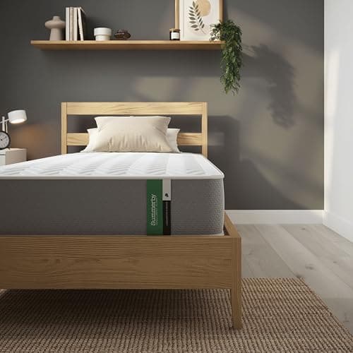 Image of Summerby Sleep Single (90cm x 190cm), Comfort Foam & Coil Spring Hybrid Mattress, Comfy & Affordable Orthopaedic Mattress For Single Bed, Durable Coil & Comfort Foam Mattress