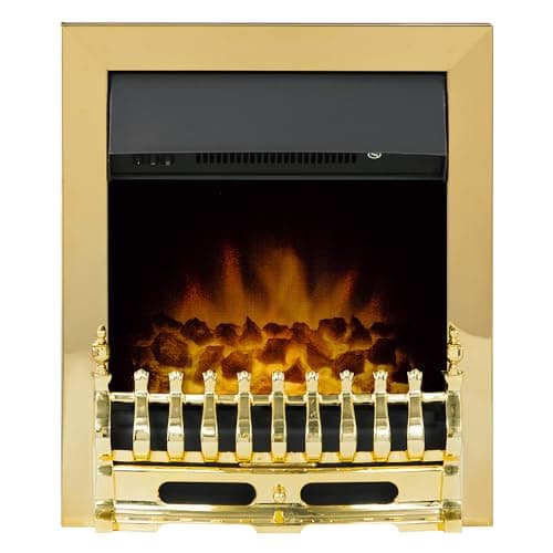 Image of Adam Blenheim Electric Inset Fire, 2000 W, Brass, 10297