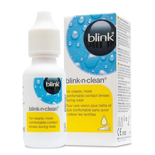 Image of Blink-n-Clean Contact Lens Eye Drops for Dry Contact Lenses - Instant Cleaning and Moisturising for Dry Eyes - Refreshing & Lubricating Eye Drops Helps Maintain Lens Comfort, 15 ml