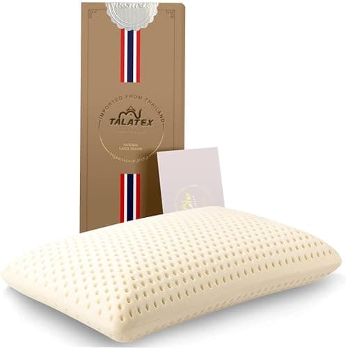 Image of Talatex Dunlop 100% Natural Latex Pillow, Latex Pillow Helps Relieve Pressure, Neck and Shoulder Pain, No Memory Foam Chemicals, Perfect Package Best Gift (Medium Firm, Standard(60×40×13) cm)