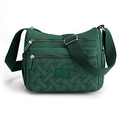 Image of Milky Way Women's Handbags for Women Multi Pocket Casual Crossbody Bag Shoulder Bag Handbag Girls, Adjustable Soft Large Capacity Handbag Phone Bag for Shopping Travel Work (Dark green)