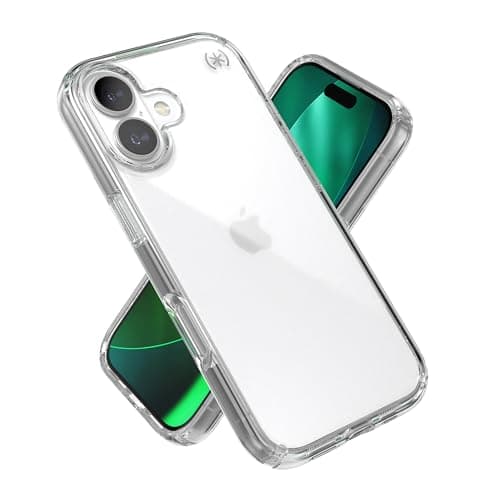 Image of Speck Presidio Perfect Clear Case for iPhone 17, Slim Protective Case, Clear/Clear/Silver
