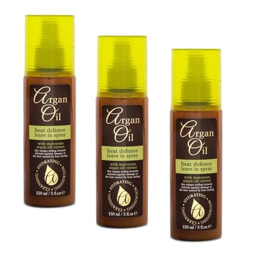 Image of Argan Oil Heat Defence Leave-In Spray with Moroccan Argan Oil - Hair Heat Protection Spray for Styling - Heat Protection Spray For Hair - Premium Heat Protectant - 3 Pack + Cheeroo Magnet