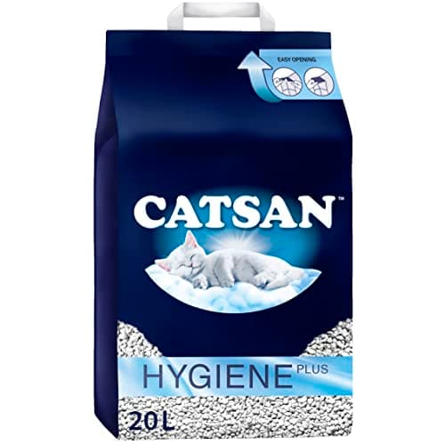 Image of Catsan Hygiene Plus Cat Litter White, 20L