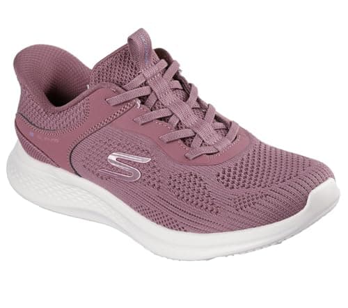 Image of Skechers Women's Skech-Lite Pro 2.0 Smooth Current Slip-On Sneakers, Dark Mauve Knit, 5 UK