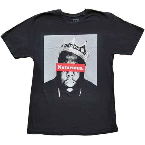 Image of Biggie Smalls T Shirt Notorious Logo Official Mens Black L