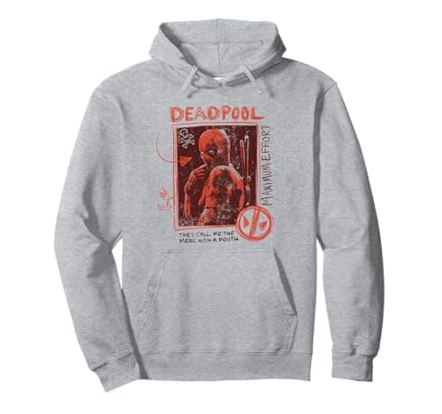 Image of Marvel Deadpool & Wolverine Maximum Effort Deadpool Pullover Hoodie