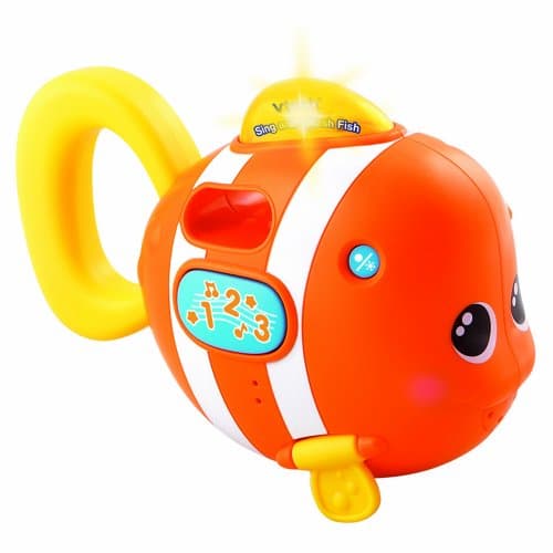 Image of VTech Sing & Splash Fish, Bath Toy for 6 Month Olds + Sensory Bathtub Toy with Lights, Music & Sounds, Bath Time Gift for Babies & Infants 1, 2, 3 Years +, English Version