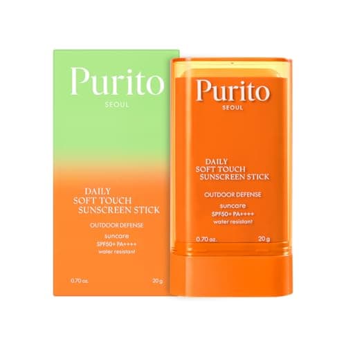 Image of PURITO Seoul Daily Soft Touch Sunscreen Stick SPF50+ PA++++ 5-in-1 Defense UVA & UVB Protection Non-Greasy Lightweight Pocket-Sized Portable Korean Skincare Hypoallergenic 20g, 0.70 oz