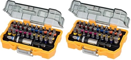 Image of DEWALT DT7969-QZ, 32 Piece XR Professional Magnetic Screwdriver Bit Accessory Set, Yellow (Pack of 2)