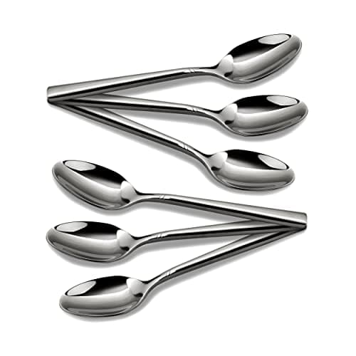 Image of CAMRI Teaspoons Set of 6 - Stainless Steel Tea Spoons 6, Tea Spoon for Coffee & Dessert, 5.3 inches, Heavy Duty, Dishwasher Safe, Spoon Set for Home Kitchen & Restaurant (C37 - Pack of 6)