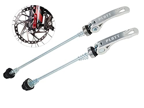 Image of PLATT Bike Wheel Hub Skewers MTB Quick Release Skewers Front and Rear Axle Fit for Road Bike,Mountain Bike,BMX (Sliver,1Pair)