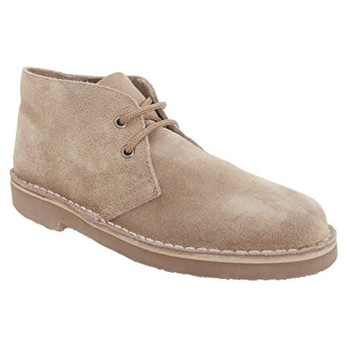 Image of Roamers Adults Unisex Real Suede Unlined Desert Boots (11 UK) (Stone)