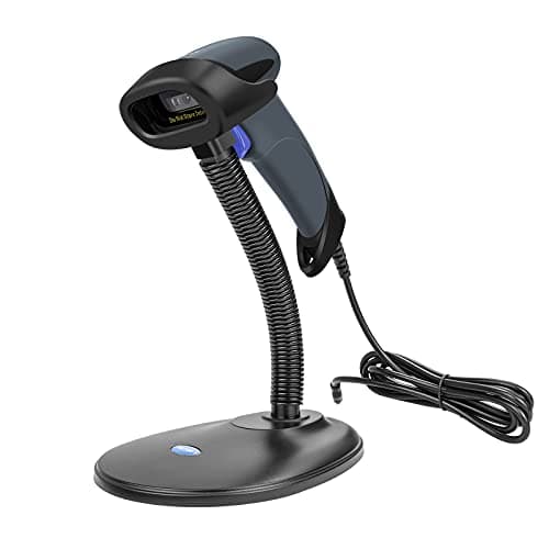 Image of NETUM 2D Barcode Scanner with Stand USB 2.0 Wired QR Code Imager Automatic Barcode Reader Handhold Scanner Gun with USB Cable for Laptops, Computers, Cashier, POS -M5S