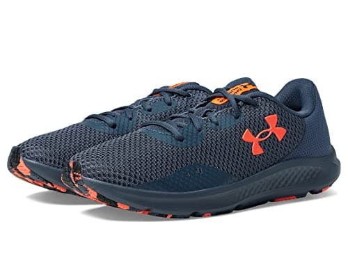 Image of Under Armour Mens Charged Pursuit 3 Road Running Shoe, Downpour Gray/Downpour Gray/After Burn, 9 UK