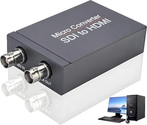 Image of Queen.Y SDI to HDMI Converter with SDI Loop Out, 1080P Fast Signal Transmission, Auto Format Detection for 3G-SDI, HD-SDI Signal to Display on HDMI Screen