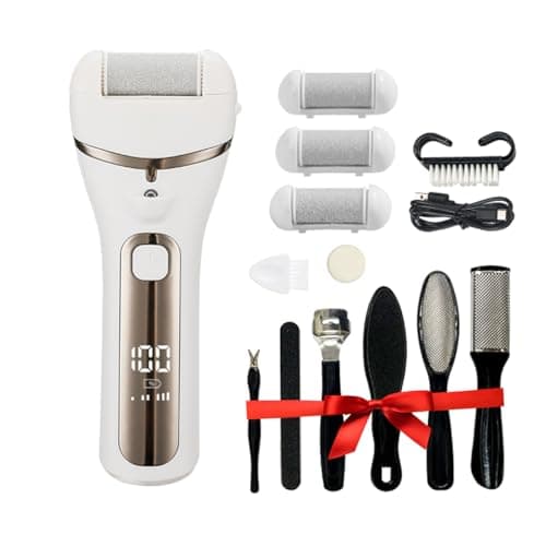 Image of Electric Foot File Hard Skin Remover Professional Callus Remover, 16 in 1 Pedicure Kit with 3 Speeds Display, 3 Rollers, Rechargeable Foot Files for Home Foot Care & Dry Dead Skin Cracked Heels