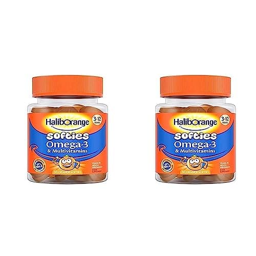 Image of Haliborange Omega-3 and Multivitamins 30 Orange Flavour Softies (Pack of 2)