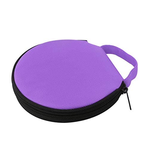 Image of Uposao CD Case, 20 Capacity Oxford Cloth CD/DVD Storage Bag Round Disc Storage Case Portable DVD Organizer Pouch Folder for Home Car Travel