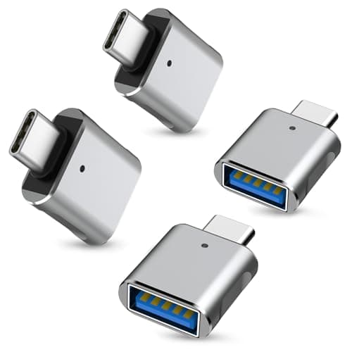 Image of USB C to USB Adapter 4 Pack, USBC Male to USB 3.0 Female OTG Adapter, Type C Converter for MacBook Pro, Mac Mini, iPhone16 15 iPad 10 11, Dell XPS, Samsung and More Type C or Thunderbolt 4/3 Devices