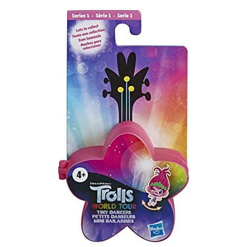Image of DreamWorks Trolls World Tour Tiny Dancers Surprise 4-Pack Series 2, Tiny Dancers Dolls, Clips, Rings and Glasses, Toy for Children 4 and Up