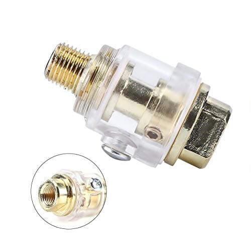 Image of Oiler Lubricator Inline Oiler Mini Brass Automatic Oiler for Air Compressor Pipe Tool (1/4" BSP)