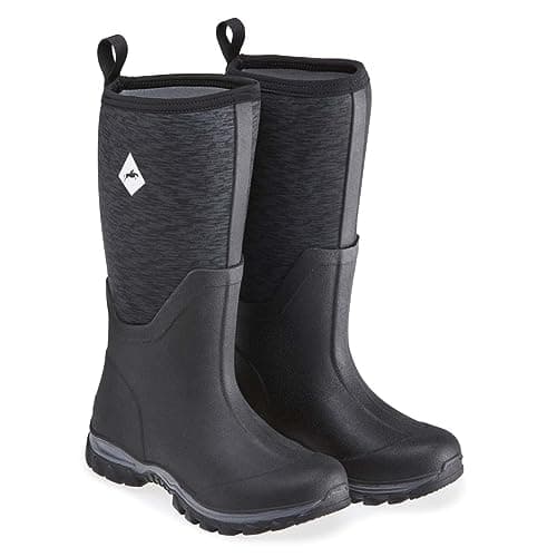 Image of Harry Hall Neoprene Wellington - Durable Womens Outdoor Mud Boot with Snug-Fit, Easy to Clean, Perfect for Horse Owners - Comfortable & True to Size - Black - 4