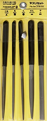 Image of 5 piece Mixed Precision mini File Set (Smaller Sized Needle Type Files). Made in Japan. ENGINEER tfs-02