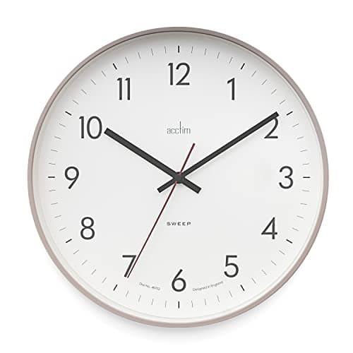 Image of Acctim Aster Non-Ticking Sweep Sleek Wall Clock (Mocha)
