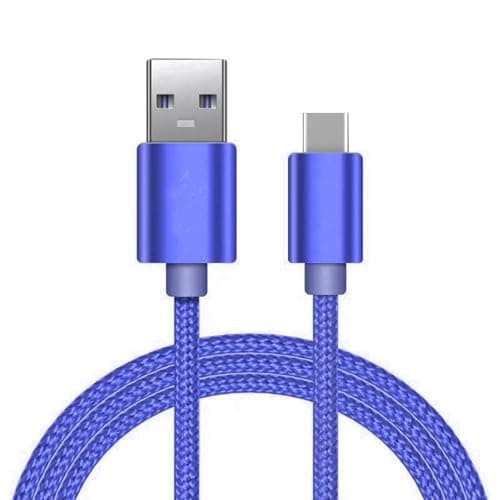 Image of World biz USB C Charger Cable, 3M USB to USB C Cable, Braided USB A to USB C Phone Charger Cable for iPhone 15 (Standard Charging), Samsung S22/S21, Hua-wei, Pixel, i-Pad, Switch,More (Blue)