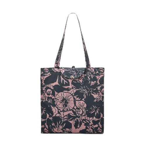 Image of RADLEY London Womens Spring Floral Responsible Foldaway Shopping Bag Made Of Recycled Fabric in Artichoke Green & Pink