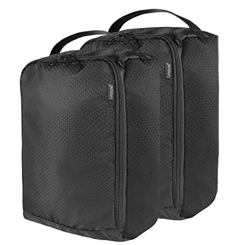 Image of Gloppie 2 Pcs Large Travel Shoe Bag, Wellington Boot Bag Water Resistant Storage Non-Woven Welly Travel Carry Case, Black Honeycomb