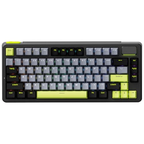 Image of Rapoo V700DIY-75 Wireless Mechanical Keyboard, BT5.0 + 2.4GHz Hot Swappable Custom Gaming Keyboard, Speed Silver Linear Switch, 16.8M Per-Key RGB, Gasket Mount, Creamy Sound, Anti-Ghosting, US Layout