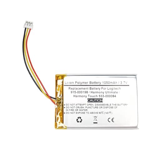 Image of 1250mAh 3.7V Replacement Battery For Logitech Harmony 950, Logitech Elite, Logitech 915-000257, 915-000260 Remote Control, Logitech 533-000128, 623158