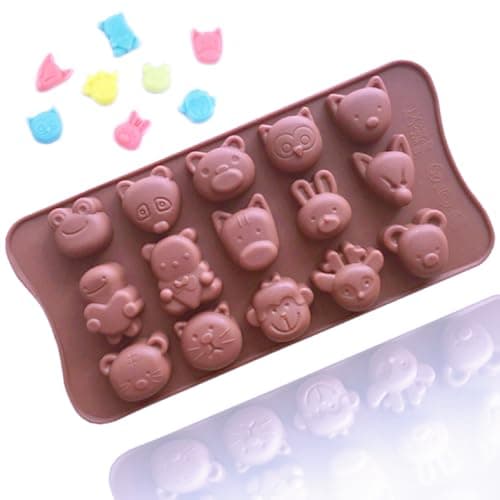 Image of TTOA - Fun Animal Frog Owl Tiger Silicone Chocolate Mould | Candy Jelly Ice Cube | Wax Melt | Sugar Craft | Cake Decoration