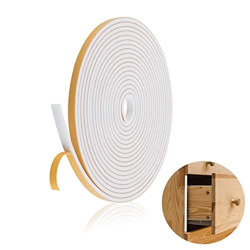 Image of 6M Draft Excluder Tape - White Weatherstripping Foam Tape for Window Insulation, Reducing Noise - 6mm(W) x 3mm(T)