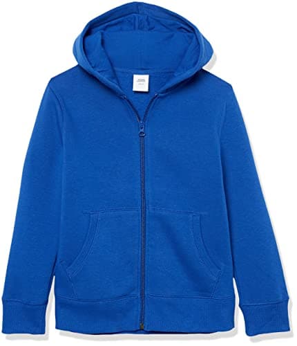 Image of Amazon Essentials Boys' Fleece Zip-Up Hoodie Sweatshirt, Blue, 10 Years