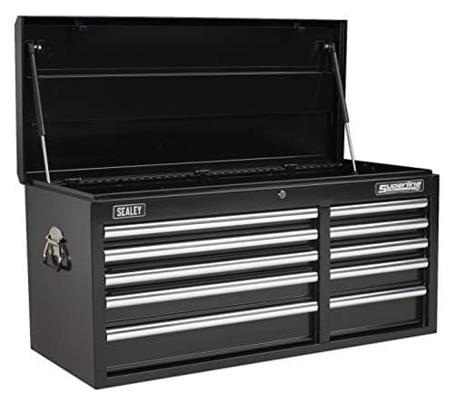 Image of Sealey Ap41110B Topchest 10 Drawer With Ball Bearing Runners Heavy-Duty - Black