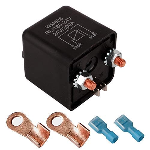 Image of Gebildet Automotive Relays for Car Truck Motor Boat Car Starter - 24V DC 200 Amp Split Charge Relay Switch with 2 Pin Footprint + 2 Terminal