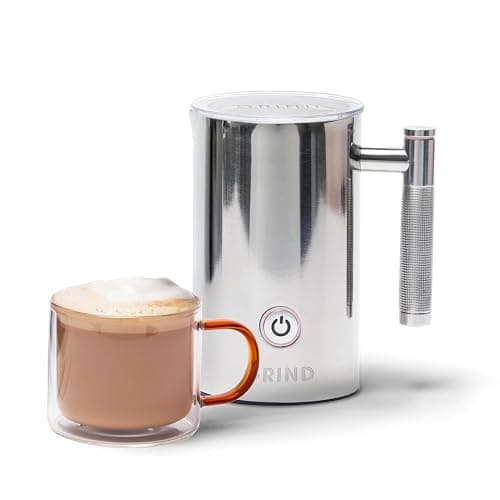 Image of Grind Two Milk Frother – 3-in-1 for Hot and Cold Beverages – Barista Quality – Suitable for Latte, Flat White, Hot Chocolate, Cappuccino – 1 Year Warranty